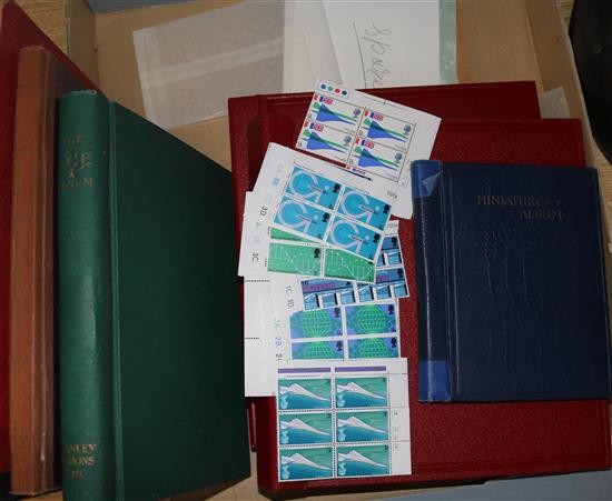 A collection of 6 stamp albums and loose stamps